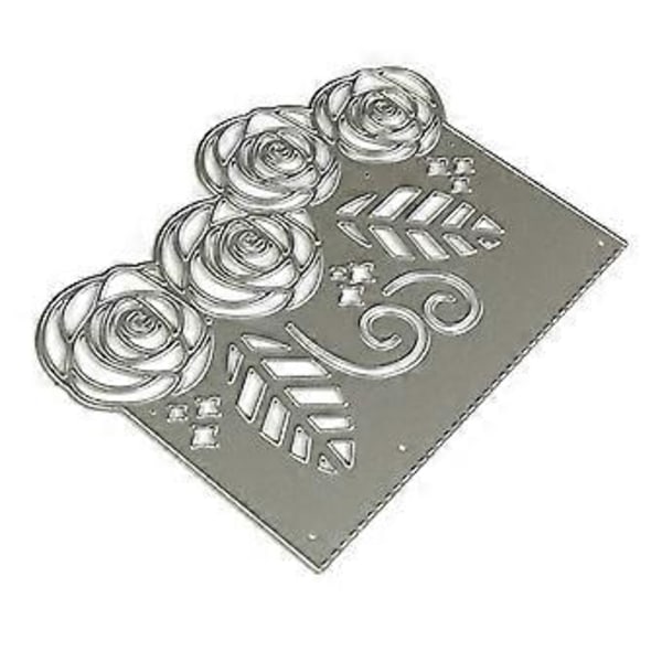 Roseblomst Metal Skæreforme Stencil DIY Scrapbooking Album Papirkort Skabelon Form Prægning Håndværk Dekoration (MH371)