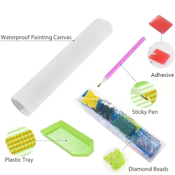 Timanttimaalaus, 5D DIY Timantti Täydellinen, Timanttimaalattu kani