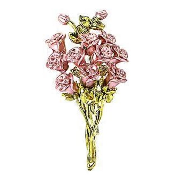 Delikat Legering Ros Bukett Nål Erbjuder Praktisk Elegans För Trendiga Kvinnor På Jobb Eller Fritid Rosa (Rosa)