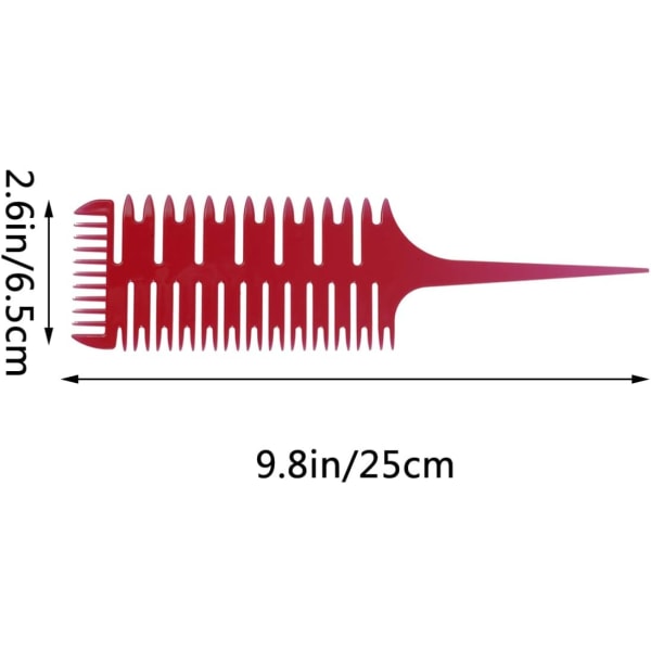 Artibetter Single Highlight Comb Must 52 Highlight Comb Hårfärgsfördelning 3 sidor Hårkam Br
