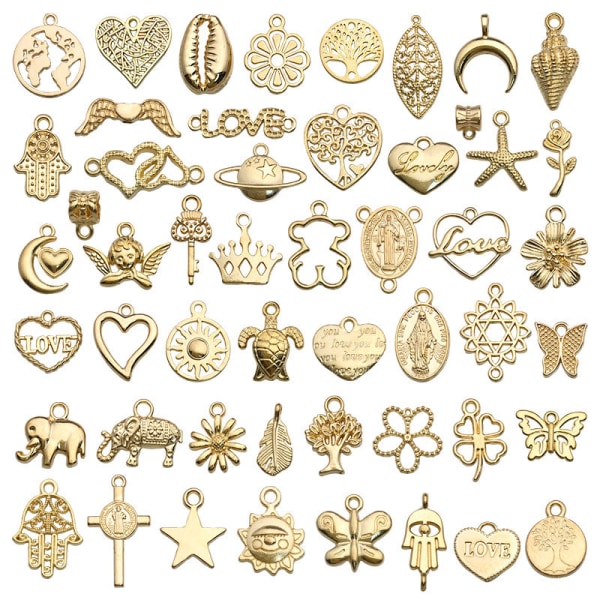 Mix 50 designs of KC gold alloy pendant pendant accessories