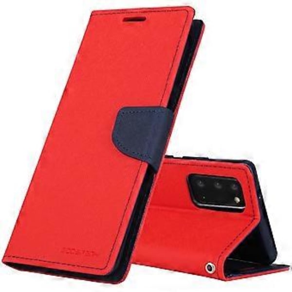 Läderfodral för Samsung Galaxy Note20 (Röd)