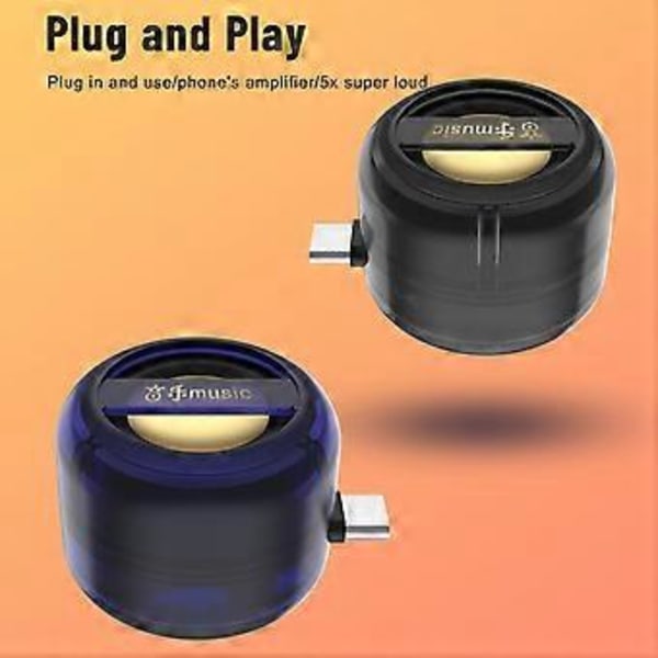Mini Kannettava Kaiutin Kannettava 5X Kaiutinvahvistin – Plug & Play musiikille/puheluille (Sininen)