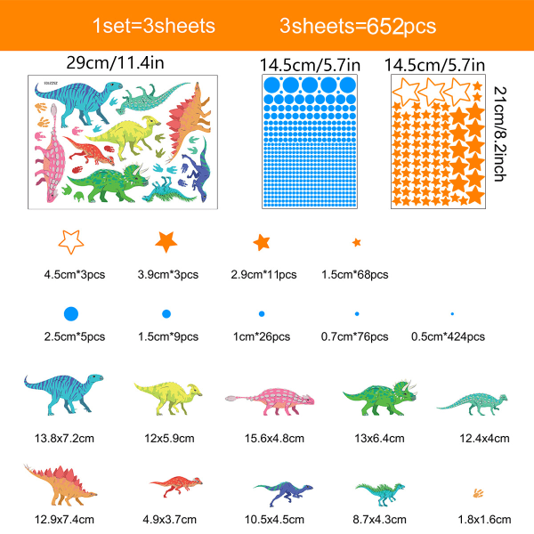 Hohtava dinosaurus seinätarra