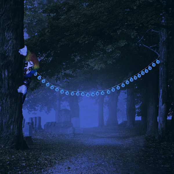 30 LED Halloween Øyeboll Lyslenke, 8 Moduser Fe Lys med