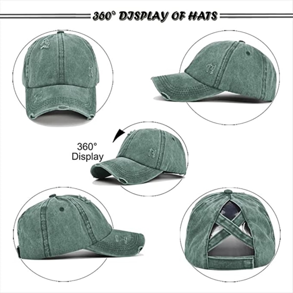 Dame Hestehale Baseball Cap, Dame Baseball Cap Solhatt Sol P