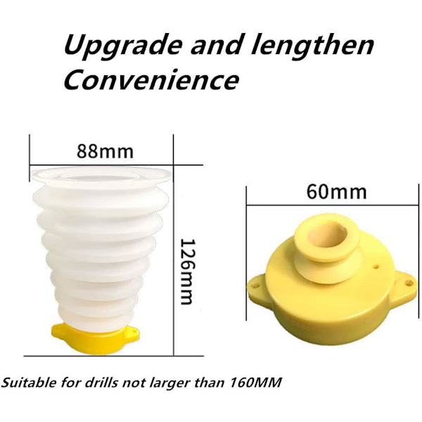 1 stk støvoppsamler for drill, støvoppsamler for drill bits, støvoppsamler for drill bits, gummistøvoppsamler for drill C