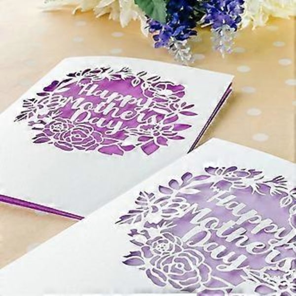 Glad Mors Dag och Blomsterkrans Metallstansar Schablon DIY Scrapbooking Prägling Verktyg Papperskort Album Mall Form Dekoration Hantverk