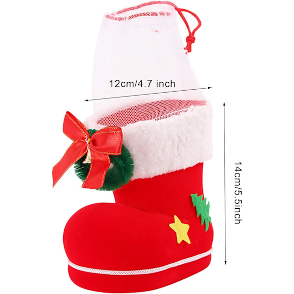 Ornament Candy Dekorationer Holdere Julemand taske Jule Støvler Floc