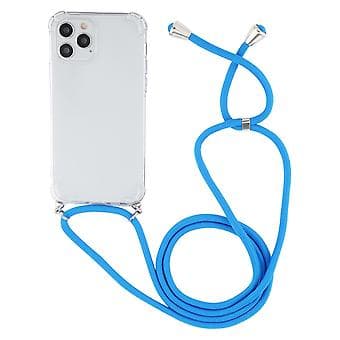 TPU-etui med snor for iPhone 15 Plus (Blå)