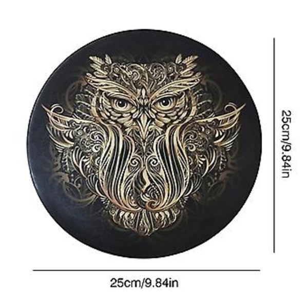 Gudinna Shamantrumma Livets Träd Sibirisk Trumma Andemusik Handgjord Shamantrumma (Khaki)