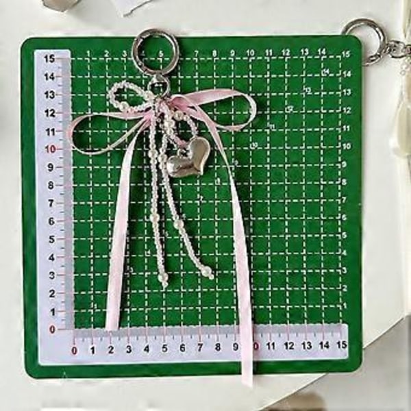 Moderne sløyfeknute nøkkelring sjarm praktisk nøkkelring med hjerteveske anheng dekorasjon for veske bag ryggsekk håndveske lommebok rosa (rosa)