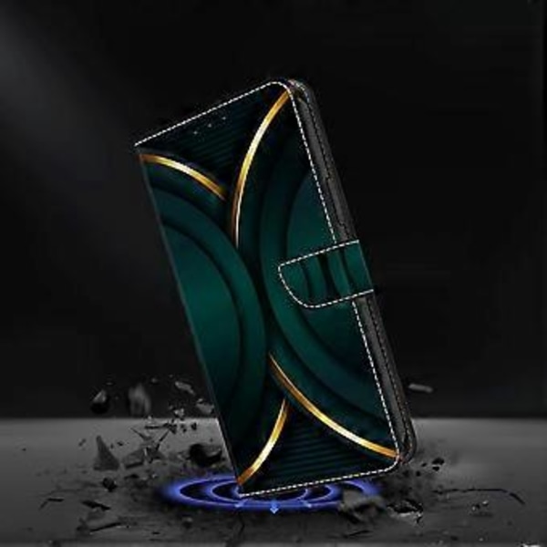 Flipfodral i PU-läder för Xiaomi Redmi Note 12 4G med 3D-mönstertryck, plånboksfunktion och stativ (Stil H)