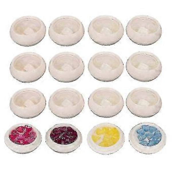 Hjärtformade nageldekorationer i harts, söta och utsökta, ljusförändrande nageldekorationer för hemmasalong
