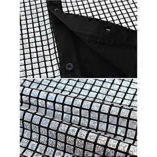 Herre Skjorte Langærmet Geometrisk Knap Lapel Skinnende T-shirt (L Sølv)