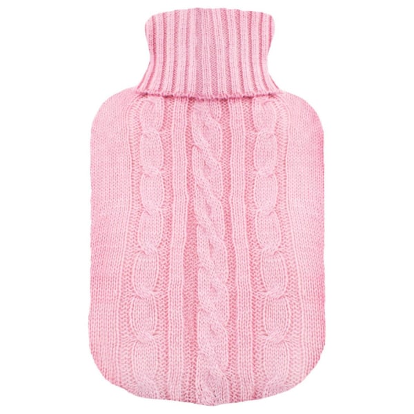 Pink Knitted Insulated Hot Water Bottle Cover - Cover Only (Hot W