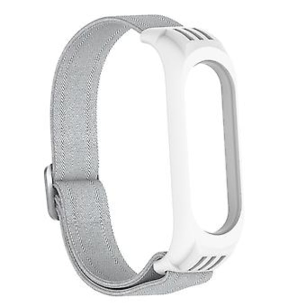 For Xiaomi Mi Band 3 / 4 / 5 Twill 8-formet spenne armbånd (Seashell hvit)