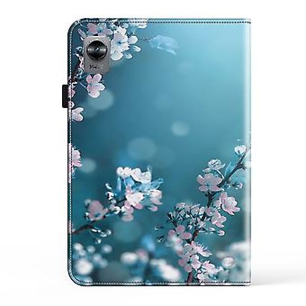 Målat Läderfodral för Xiaomi Redmi Pad 10.61 (Plommonblomma)