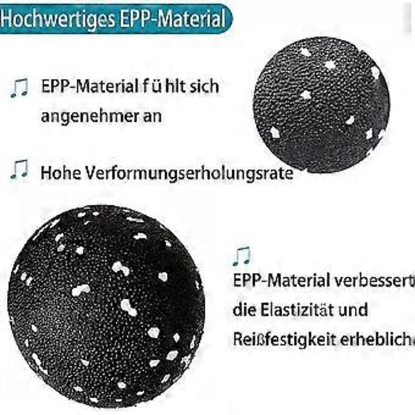 2 kpl hierontapallosetti, maapähkinä-duo hierontapallot, Duoball 8 cm & 16 cm, itsemyofasciaaliseen triggerpisteiden vapauttamiseen