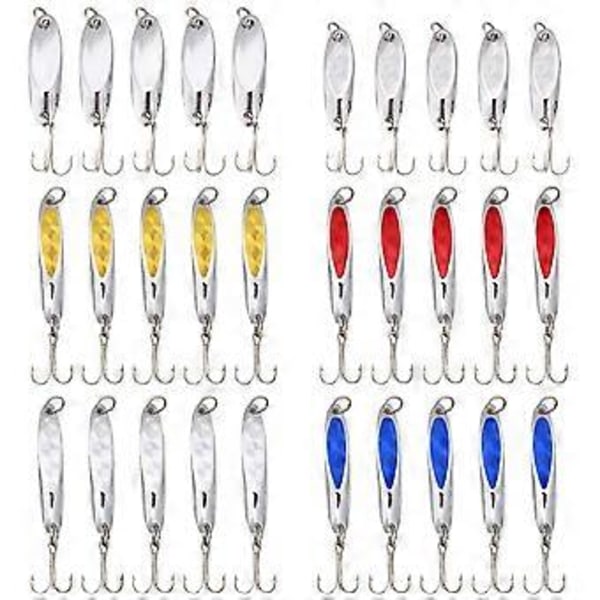 30 st Casting Spoon Båtfiske Metall Hårda Sekvenser Bete Tillbehör