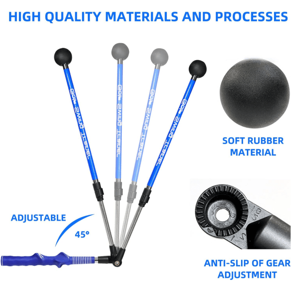 (Svart) Golfsvingtrener, sammenleggbar golfsvingtreningshjelp, forbedre hengsel underarmsrotasjon Shou