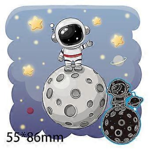 Astronaut Metal Skæreforme Stencil Scrapbooking DIY Album Stempel Papir Kort