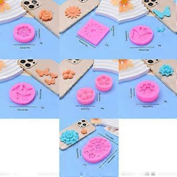 Chokoladeforme Blomst/Sommerfugl Form Bageform Fondantform Kageforme Silikonemateriale Gave til DIY Bageentusiast (Style2)