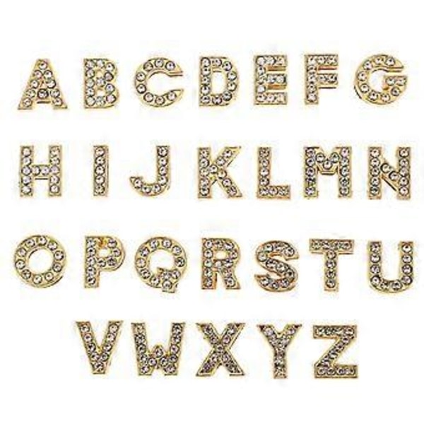 26 kpl Strassikirjaimet Alloy Letters Charm -helmet rannekoruihin