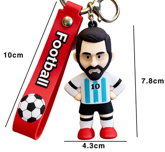 VM 2026 Nøglering Fodbold Maskot Vedhæng - Messi