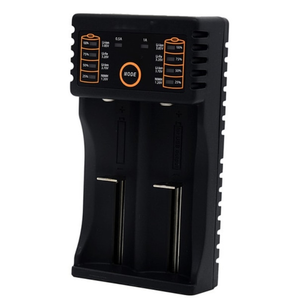 USB-batterioplader, 2 slots oplader lii-202 18650 26650 16340 14500 batterioplader lii-202 18650 266