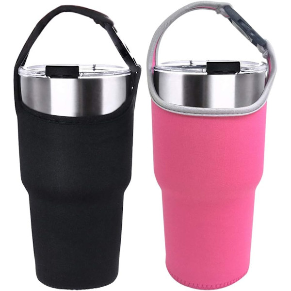 2 stk. Sort, Rosy Tumbler Bæreholder Pung til Alle 30oz Plet