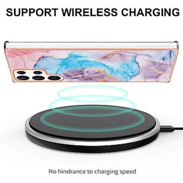 Sähköpinnoitettu TPU-kotelo Samsung Galaxy S22 Ultra 5G:lle (Sininen)
