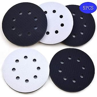 5-pack Interface Pads Mjuka Svamppads för Slipning av Skivor, Självhäftande Slippapperspoleringsdiskar, Diameter