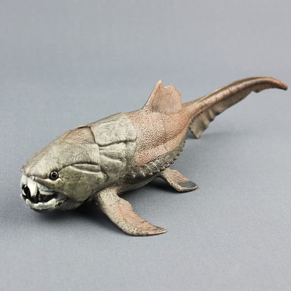 Dunkleosteus-dinosaurusfiguuri, monivärinen