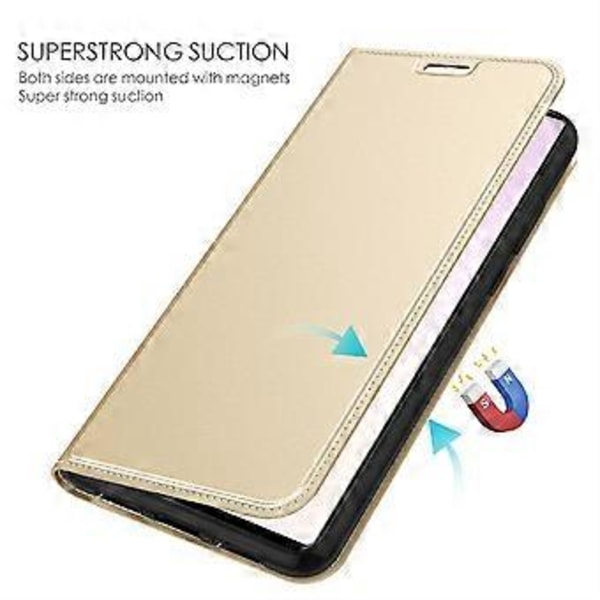 Fodral för Xiaomi Redmi K70 Ultra i PU-läder med kortfack, stativ och magnetiskt lås (Stil C)