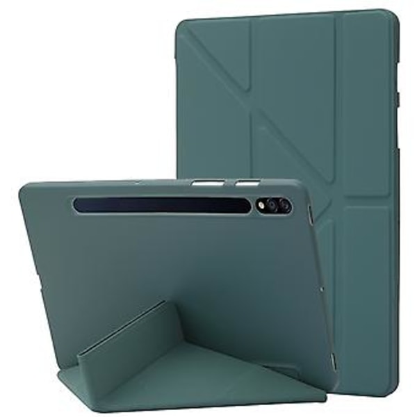 Læder Tablet Etui Til Samsung Galaxy Tab S9+ (Mørkegrøn)