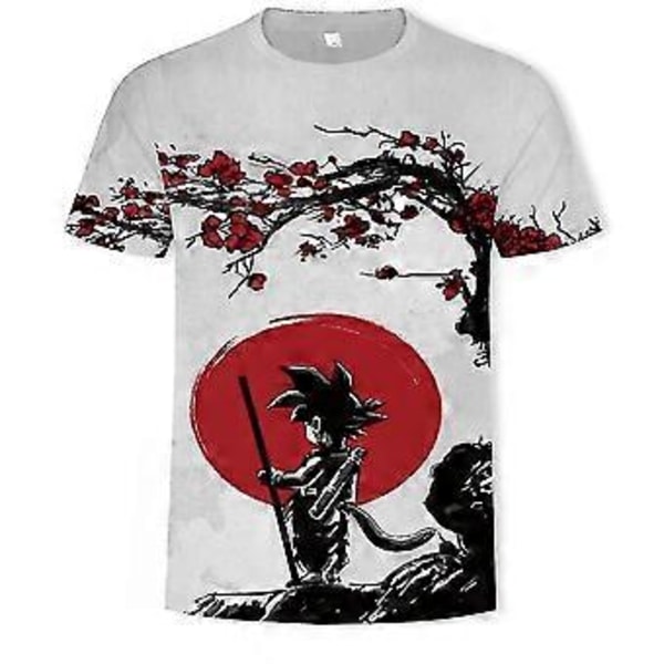 Unisex Dragon Ball Trykte Sommer T-skjorter Casual Kortermet Topper Tee Gaver -NMAOV(M C)