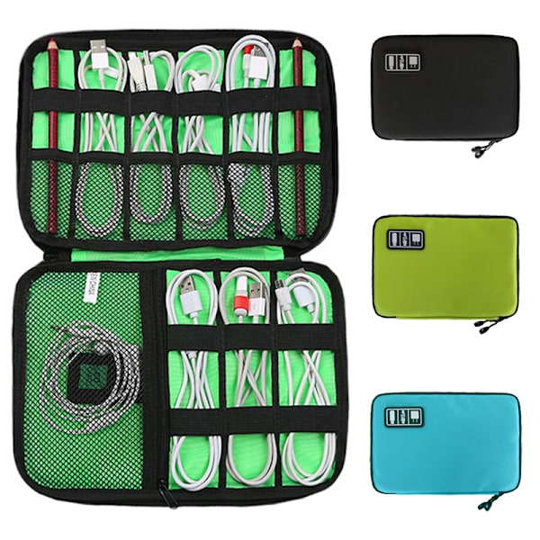 Elektronisk arrangør liten reisekabel arrangør veske svart