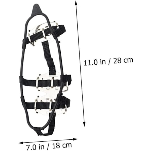 2 stk. Crampons Anti-Slip Sko Kæde Is Grippers Snørebånd Klamper Sko Dækker Gå Spikes til Sko