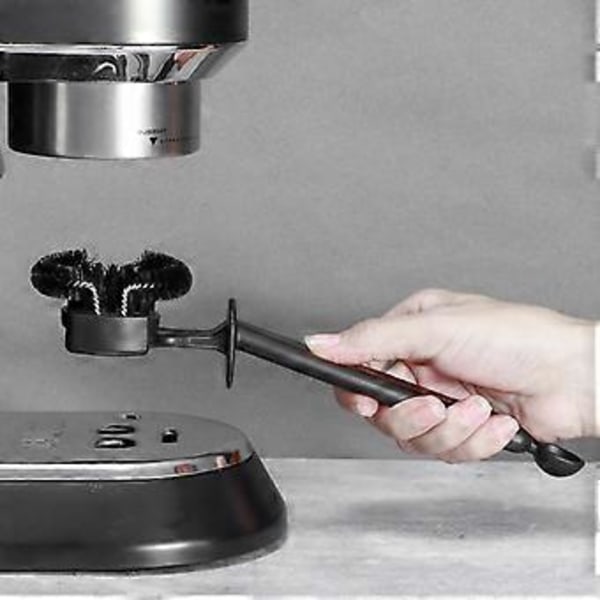 Kaffebryggningsborste Hög Effektivitet Ringformad Vattenbarriär Sked i Änden Utbytbart Huvud Kaffemaskin Rengöringsborste Köksredskap (51mm)