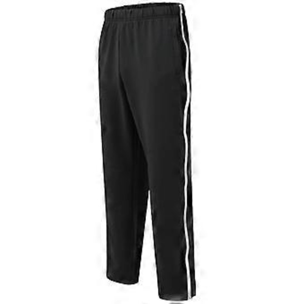 Man Wide Leg Sweat Pants Sidodragkedjor Baggy Träningsbyxor med Fickor Lätta Tear Away Byxor Dragkedja Ben Mjukisbyxor L Svart(L Svart)