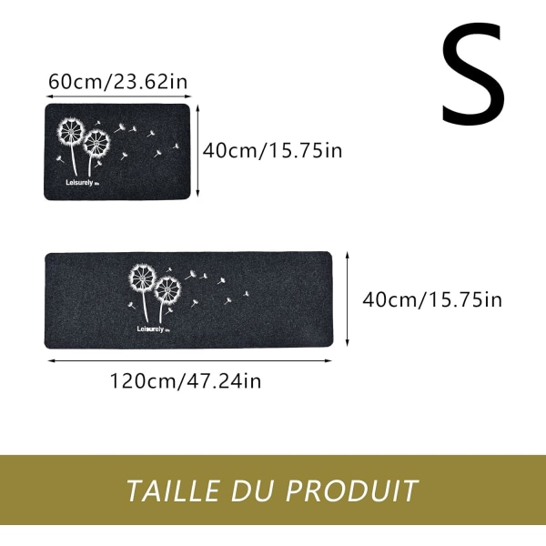 2 stk sklisikre kjøkkenmatter absorberende baderomsmatte for front Si
