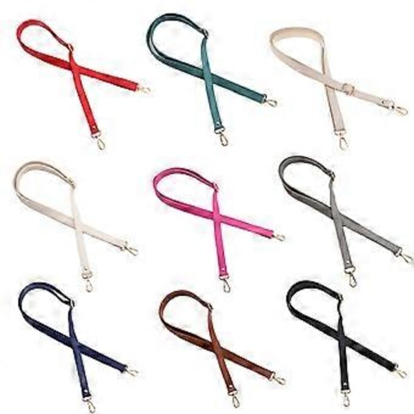 Praktisk 138cm Justerbar PU Läder Väskrem För Crossbody Väskor Dam Axelväska Tillbehör Rosröd Guldspänne (Rosröd Guldspänne)
