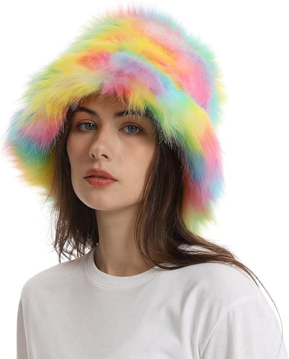 (B) Generisk plysch Bobs Dam Varm Tjock Bob Mössa Vinter Skidmössa Chic Elegant Kawaii Mössor Fluffy C