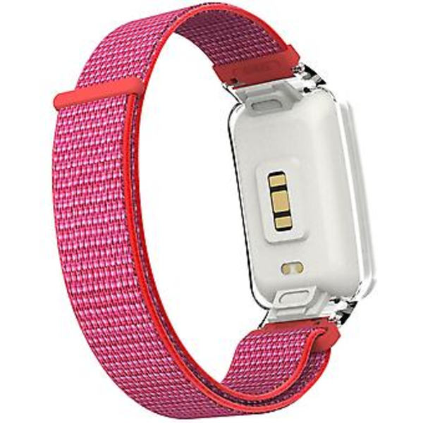 PC-fodral + Nylon Loop-rem för Xiaomi Mi Band 7 Pro (Hibiscus Powder)