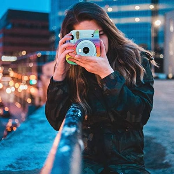 Syntetisk skinnveske for Fujifilm Instax Mini 11 Instant Camera med justerbar stropp og deksel