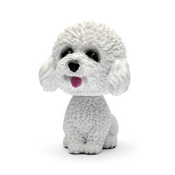 Cast Car Lovable Dog Figurine Ryster Med Hovedet Wobble Head Nikkende