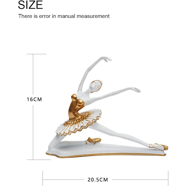 Danserinne Statue Dekor Figur Figur Kvinne Skulptur Resin Yoga Kunst