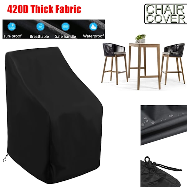Vattentät trädgårdsstolsskydd 65*65*120/80cm, 420D Oxfordtyg