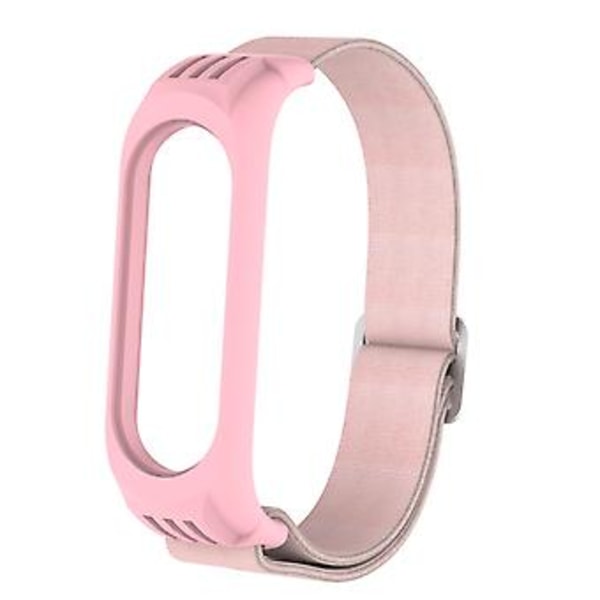 For Xiaomi Mi Band 3 / 4 / 5 Twill 8-formet spenne armbånd (Perle rosa)